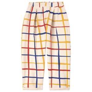 Checkered Baggy Pants Custard